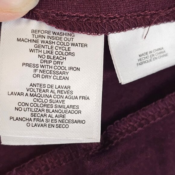 Womens L Anne Klein Wine Red Straight Slim Business Casual Office Comfort Pants - Picture 10 of 13